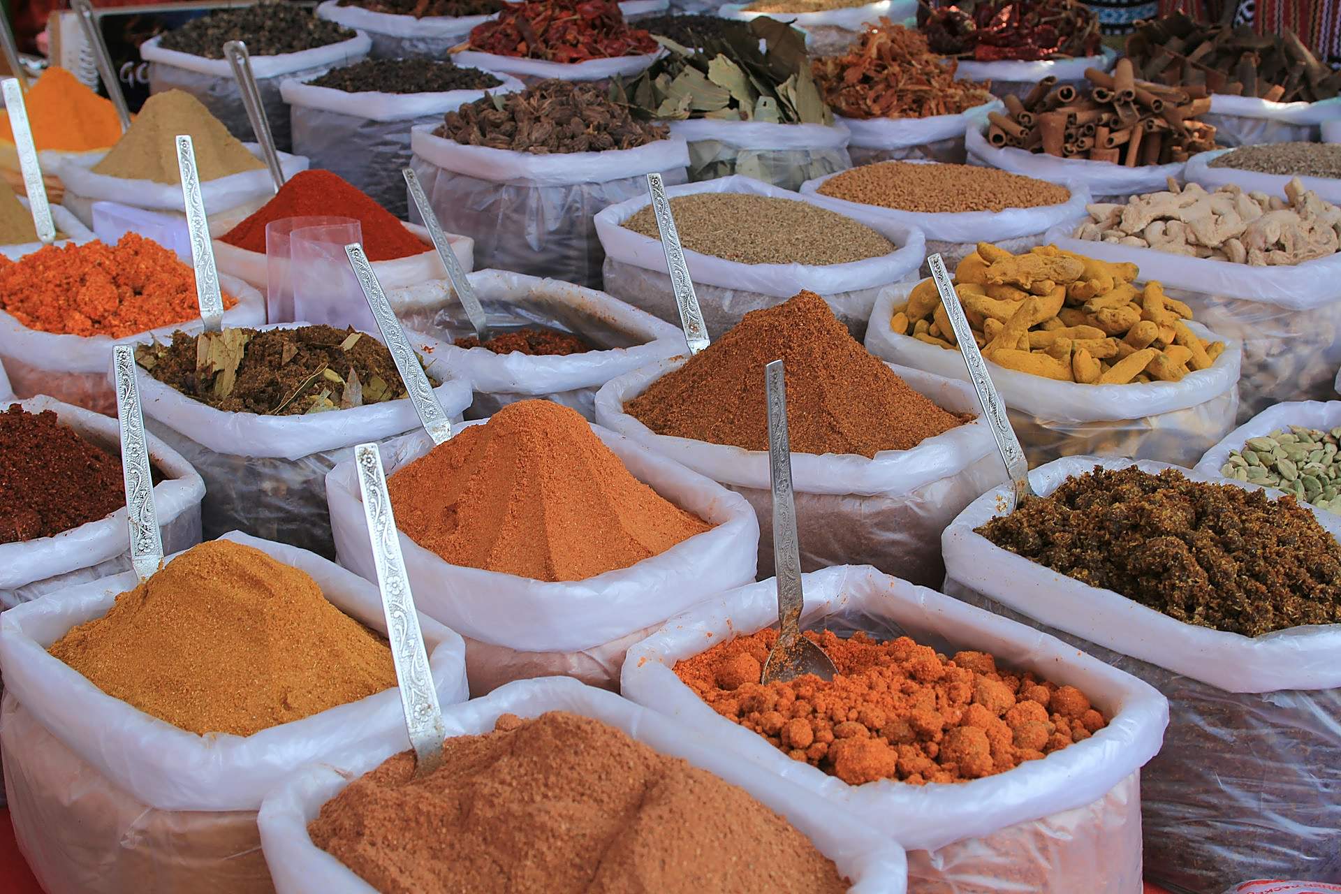 Colourful spices and Stone Town, Zanzibar